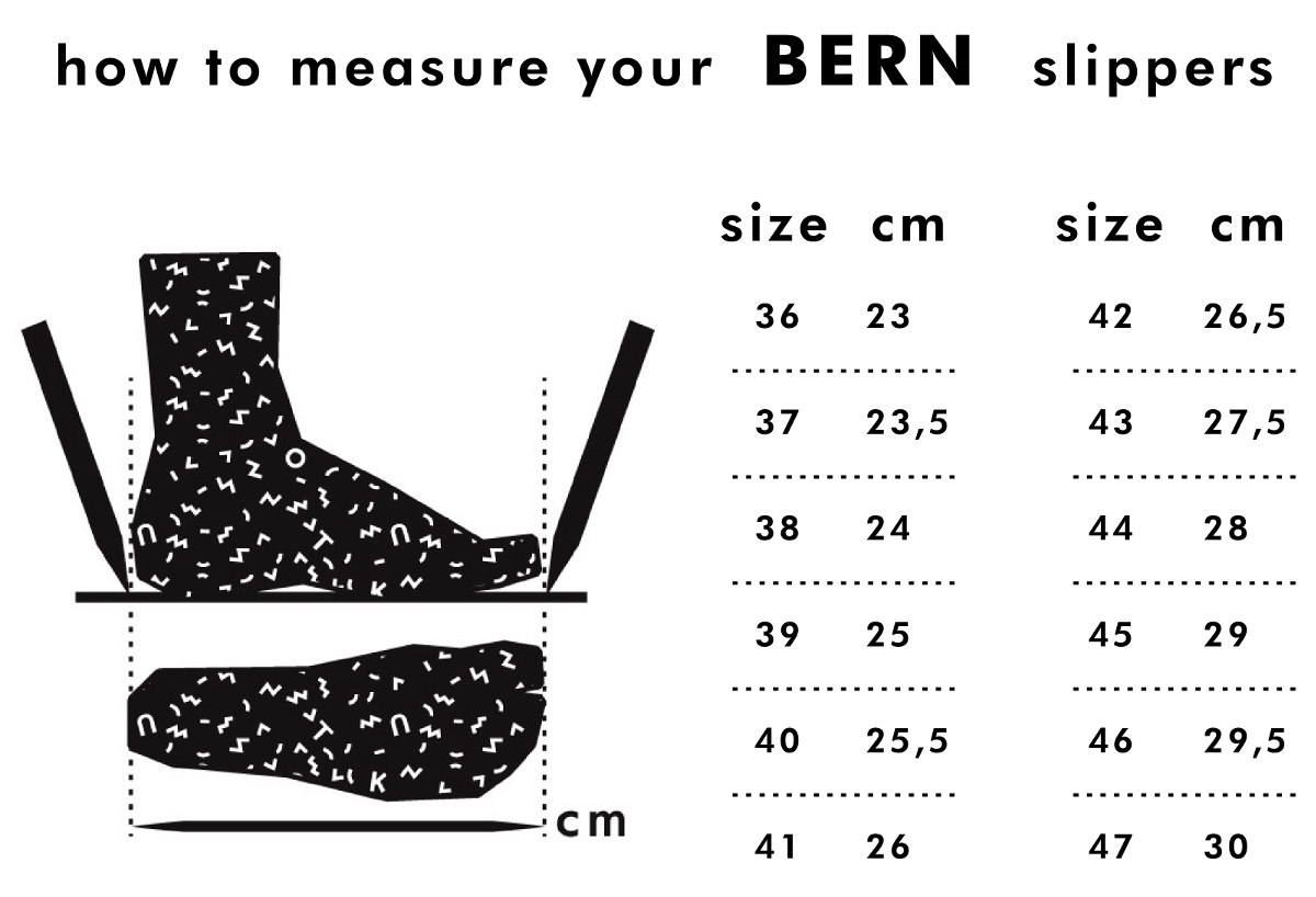 how-to-measure-bern-slippers